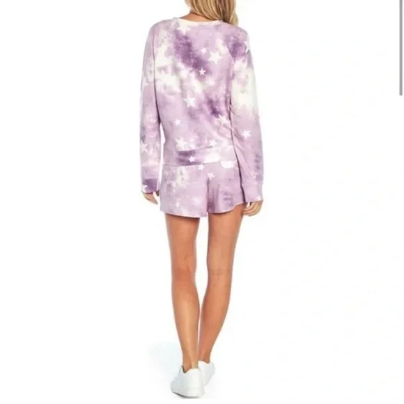 Wildfox Sweatshirt & Short Lounge Set In Tie Dye Stars ✨2️⃣ - Picture 2 of 10